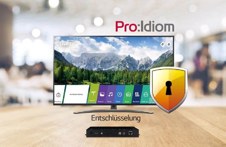 STB-6500 entschlüsselt und entsperrt den Zugriff auf Premium-Inhalte durch die eingebettete Pro:Idiom-Technologie.