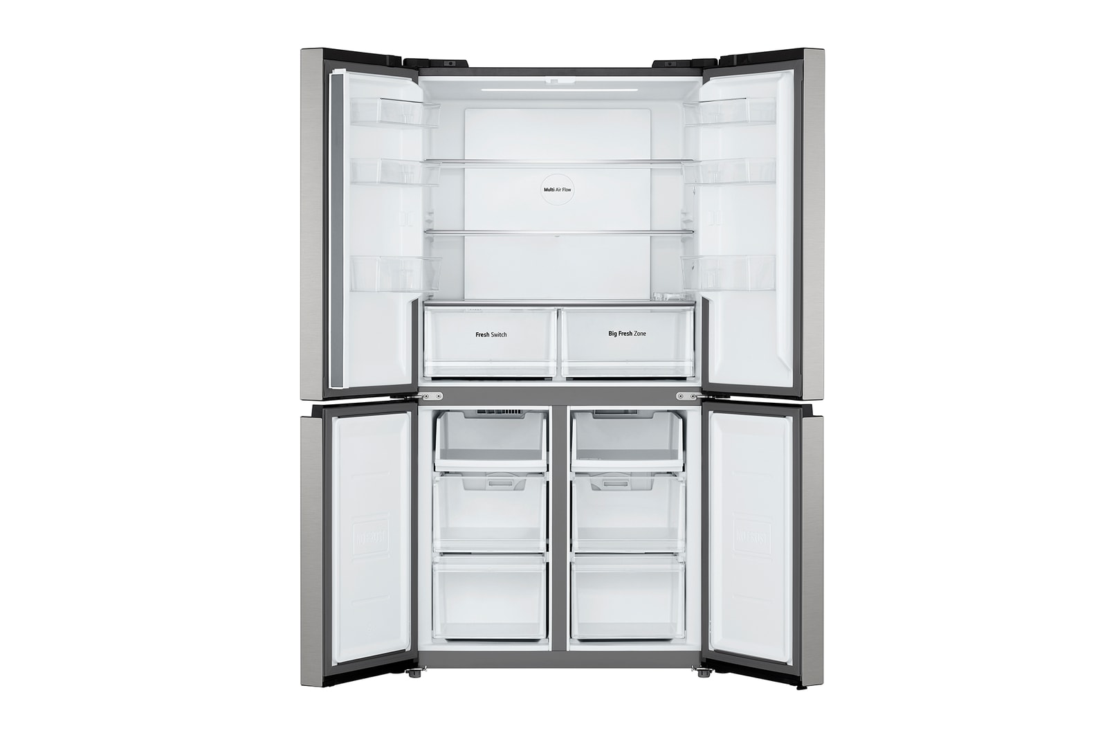 LG Multi-Door Kühlschrank (E, 474L, 177,5 cm hoch) mit Multi-Airflow Umluftkühlung ǀ GMM41MSBEM, GMM41MSBEM