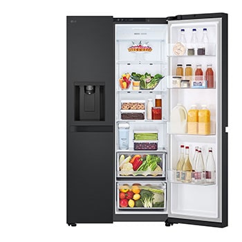 Side-by-Side Kühlschrank (E, 641L, 179cm hoch) mit Eis-, Crushed Ice- und Wasserspender & internem Wassertank | GSLC41EPPE