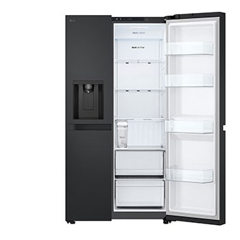 Side-by-Side Kühlschrank (E, 641L, 179cm hoch) mit Eis-, Crushed Ice- und Wasserspender & internem Wassertank | GSLC41EPPE
