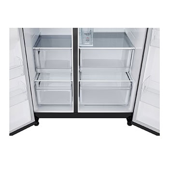 Side-by-Side Kühlschrank (E, 641L, 179cm hoch) mit Eis-, Crushed Ice- und Wasserspender & internem Wassertank | GSLC41EPPE