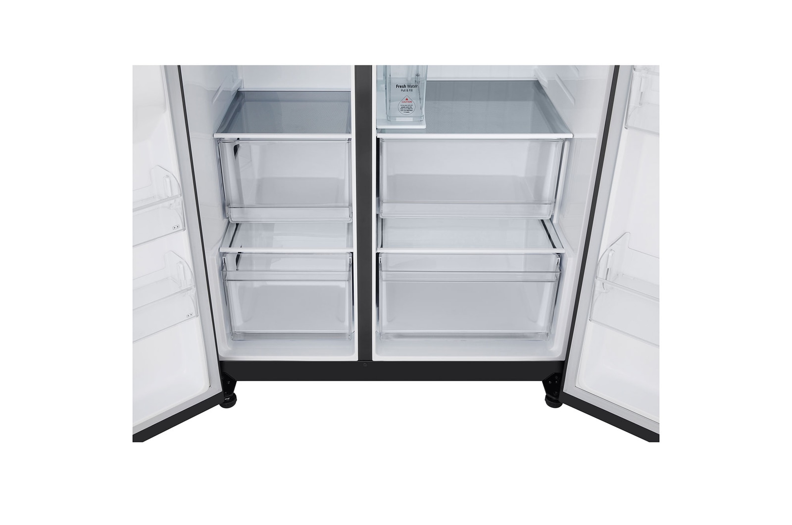 Side-by-Side Kühlschrank (E, 641L, 179cm hoch) mit Eis-, Crushed Ice- und Wasserspender & internem Wassertank | GSLC41EPPE