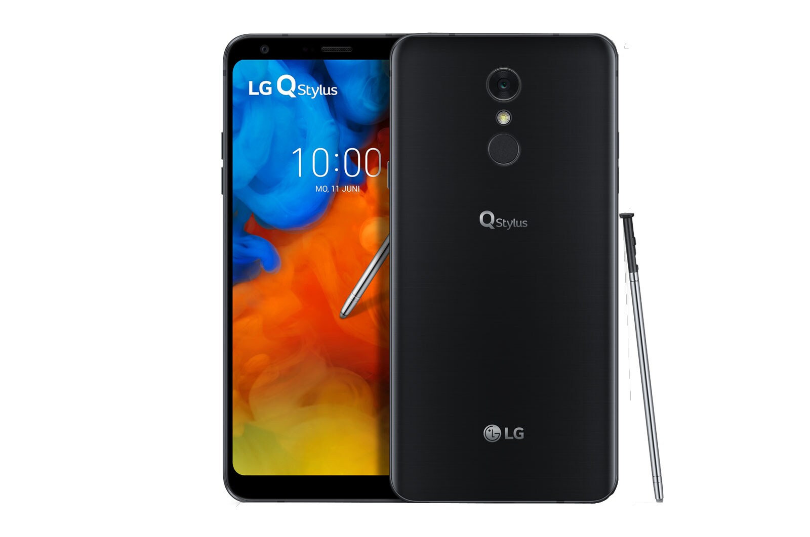 Vorderansicht von LG Q Stylus Smartphone LMQ710EM