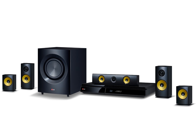 LG 5.1 3D Blu-ray Heimkino mit 4K Upscaler, gelben Aramidfaser-Lautsprechern, Smart TV, Miracast™ und Private Sound Mode Funktion, BH7230B