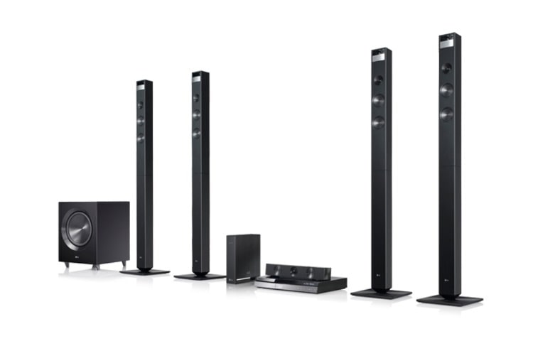 Vorderansicht von CINEMA 3D Sound 9.1 Heimkinosystem mit Blu-ray Player, integriertem WLAN, Bluetooth und LG Smart TV BH9520TW
