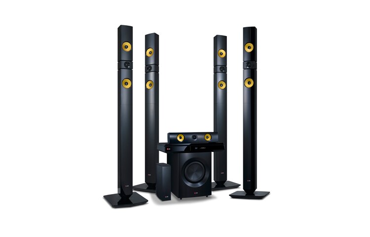 LG 9.1 3D Sound Blu-ray Heimkino mit gelben Aramidlautsprechern, 4K Upscaler, Smart TV und Private Sound Mode, BH9530TW