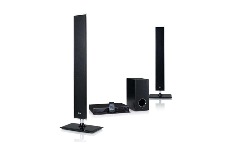 Vorderansicht von 2.1 Netzwerk Blu-ray Heimkinosystem in elegantem Design HB965DF