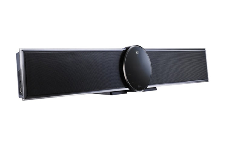 LG Schlanke Blu-ray Soundbar mit 3D Blu-ray Playback, Wireless Active Subwoofer und unglaublich sattem Sound., HLX55W
