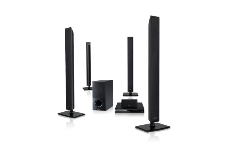 Vorderansicht von 5.1 DVD Heimkinosystem mit Wireless Rear Speaker HT805THW