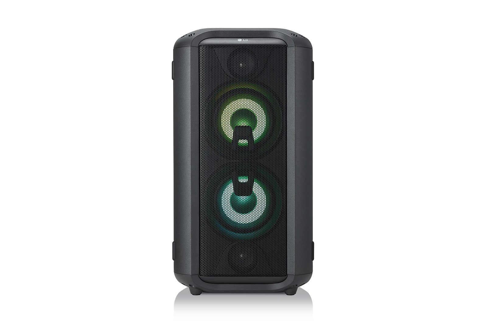 LG Tragbarer Bluetooth-Lautsprecher mit 150 Watt | XBOOM | DJ-App | Karaoke Funktion, RL4