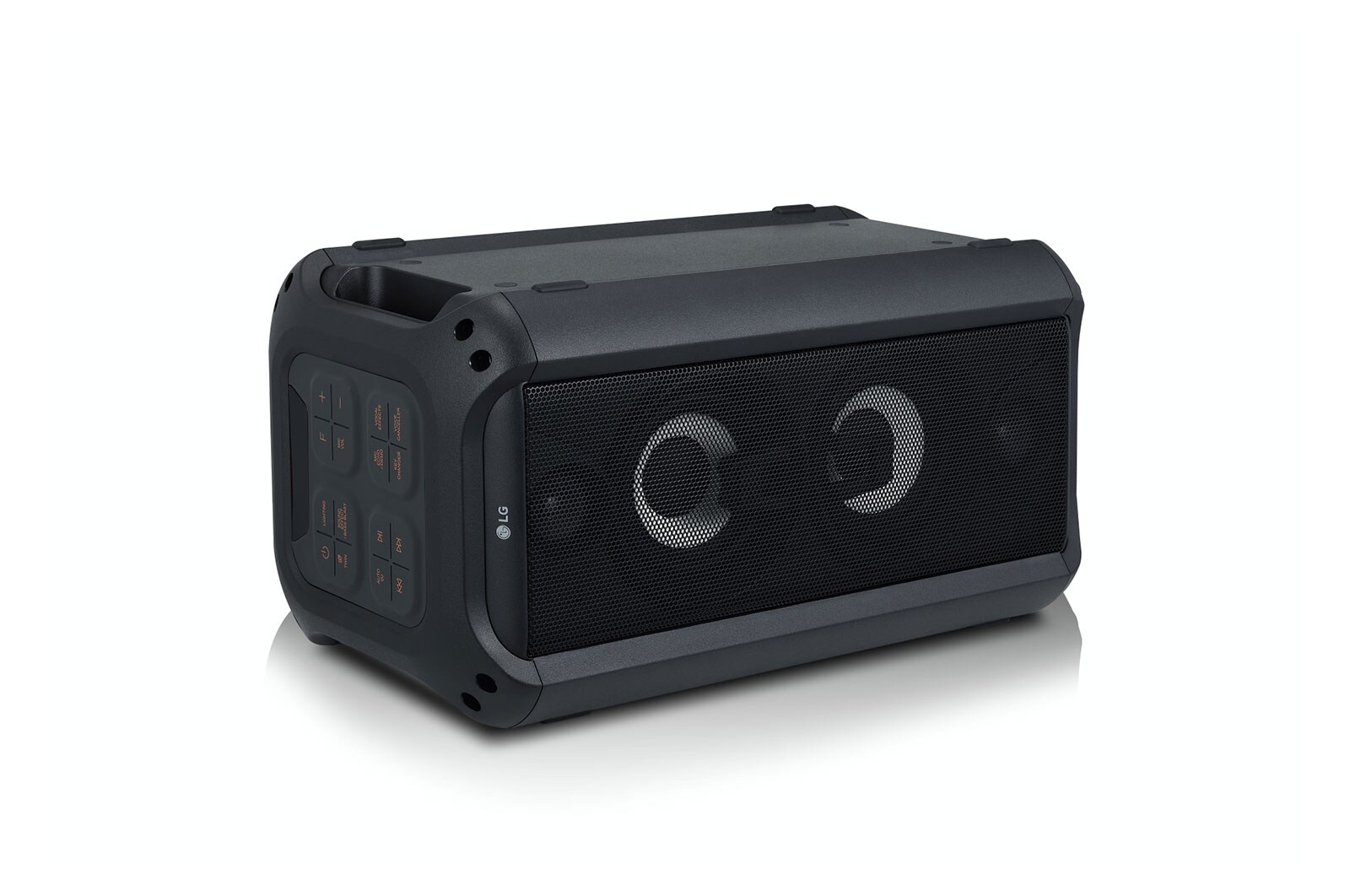 LG Tragbarer Bluetooth-Lautsprecher mit 150 Watt | XBOOM | DJ-App | Karaoke Funktion, RL4