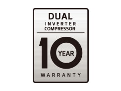 Das Logo für DUAL Inverter 10 Jahre Garantie