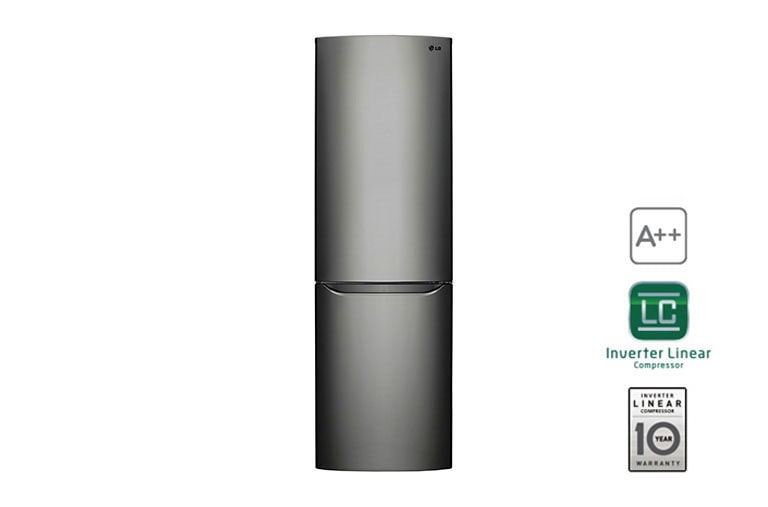 Vorderansicht von LG Kühl-Gefrierkombination mit Total No Frost und Digitaldisplay GBB339DSJZ
