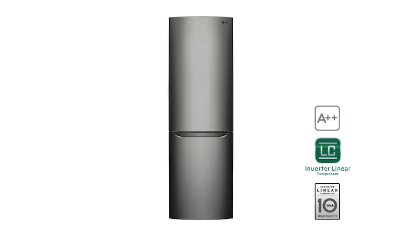 Vorderansicht von LG Kühl-Gefrierkombination mit Total No Frost und Digitaldisplay GBB339DSJZ