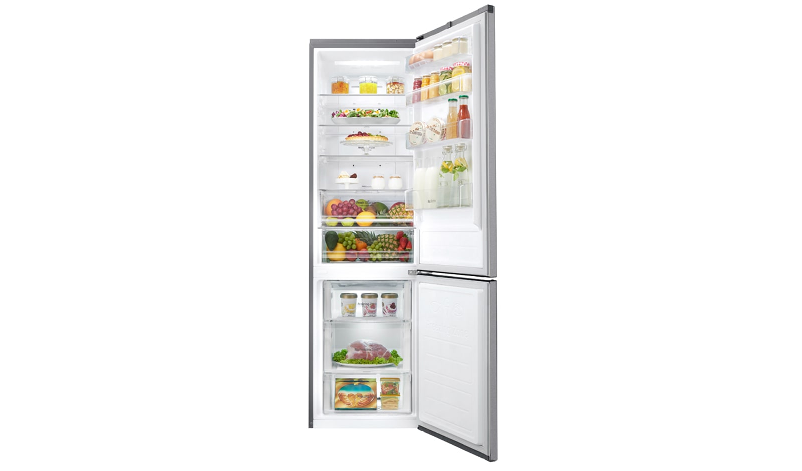 LG Kühl-Gefrierkombination mit LED Innenbeleuchtung und Total No Frost, GBB60DSMFS