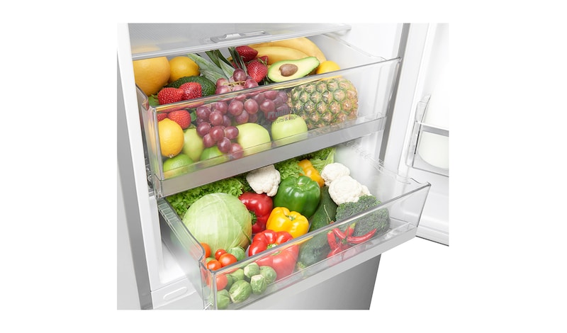 LG Premium Kühl-Gefrierkombination mit Saffiano Oberfläche, GBB60SAGFS