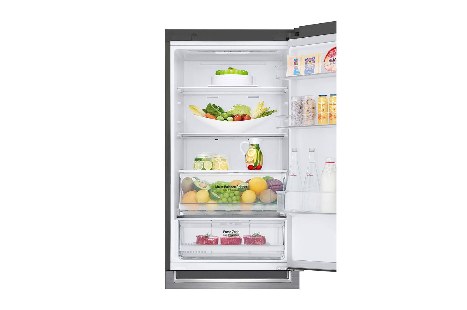 LG Kühl-Gefrierkombination | 341 Liter Nutzinhalt | LINEARCooling™ | SmartThinQ™, GBB61PZHMN