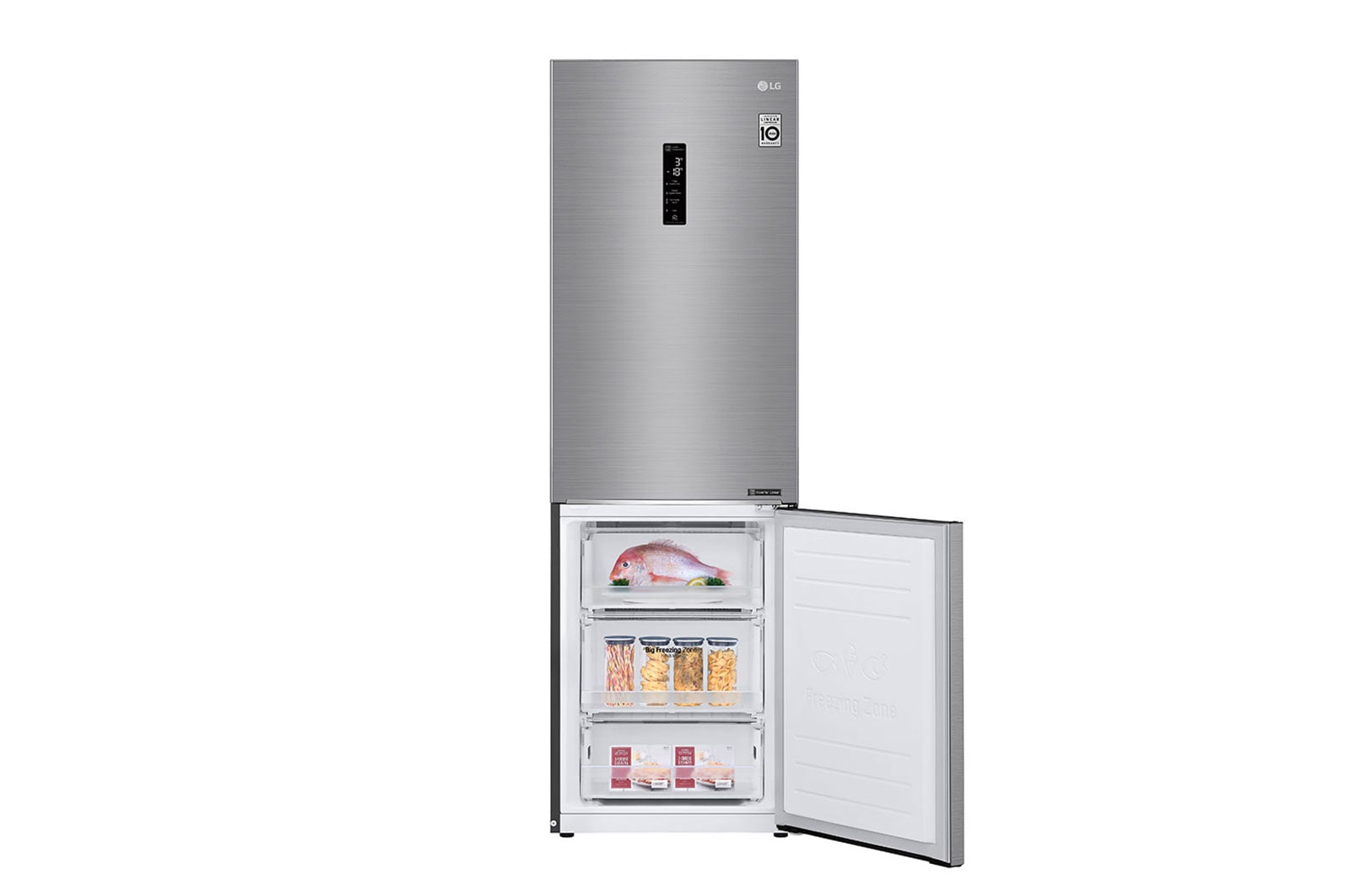 LG Kühl-Gefrierkombination | 341 Liter Nutzinhalt | LINEARCooling™ | SmartThinQ™, GBB61PZHMN