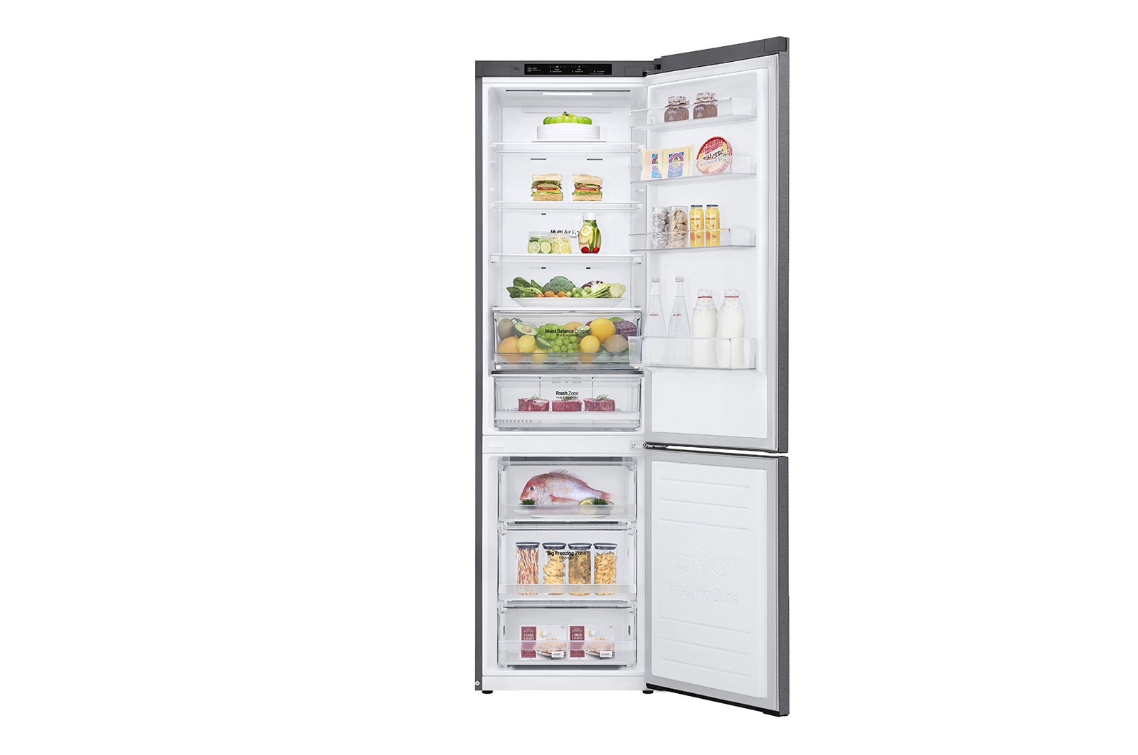 LG Kühl-Gefrierkombination | D | 384 Liter Nutzinhalt | LINEARCooling™ | FRESHConverter™ | SmartThinQ™, GBB62PZGFN