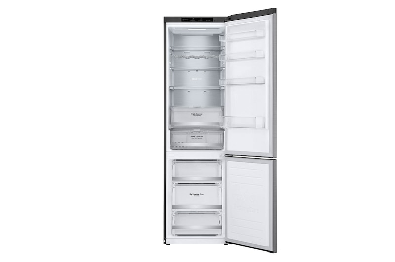 LG Kühl-Gefrierkombination | 384 Liter Nutzinhalt | Energieeffizienzklasse C | Steel | 203 cm | Inverter Linear Kompressor | LG GBB72PZVCN1, GBB72PZVCN1