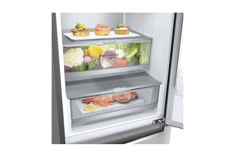 LG Kühl-Gefrierkombination | D | 384 Liter Nutzinhalt | LINEARCooling™ | DoorCooling+™ | Total No Frost, GBB72SADXN