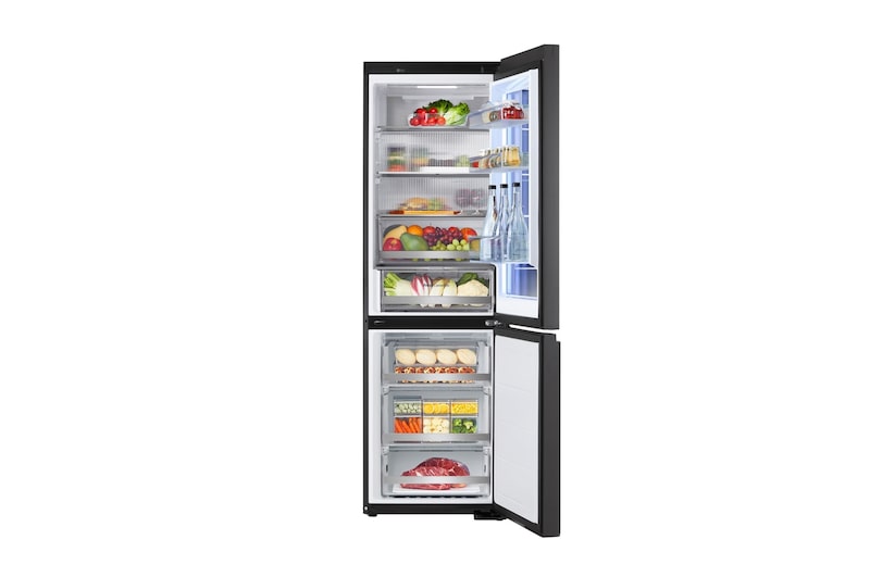 LG InstaView® Kühl-Gefrierkombination | Essence Black Steel | 4,3” Touch LCD Display | GBG7190CEV, GBG7190CEV