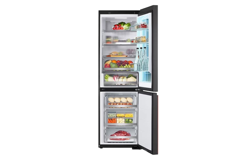 LG InstaView mit MoodUP®️ Kühl-Gefrierkombination | Eingebauter Lautsprecher | 4,3” Touch LCD Display | GBG719MDNN, GBG719MDNN