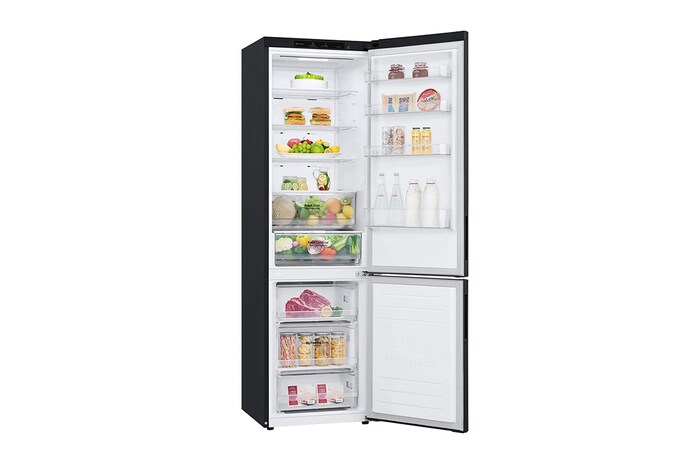 LG Kühl-Gefrierkombination | 384 Liter Nutzinhalt | Energieeffizienzklasse C | Matte Black | 203cm hoch | Inverter Linear Compressor® | GBP62MCNCC1, GBP62MCNCC1