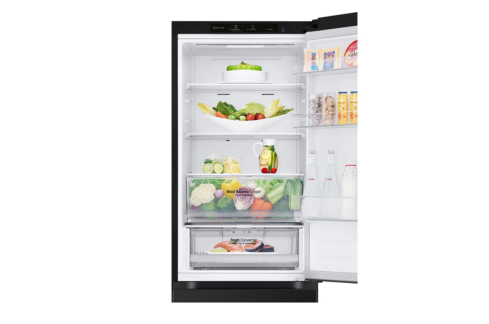LG Door Cooling+: bis zu 32% schnellere und gleichmäßige Kühlung | 344 l Fassungsvermögen | Total No Frost | Smart Inverter Compressor | Größeres Kühl- und Gefrierfach | 35 dB - der leiseste Kühlschrank, GBV3100CEP