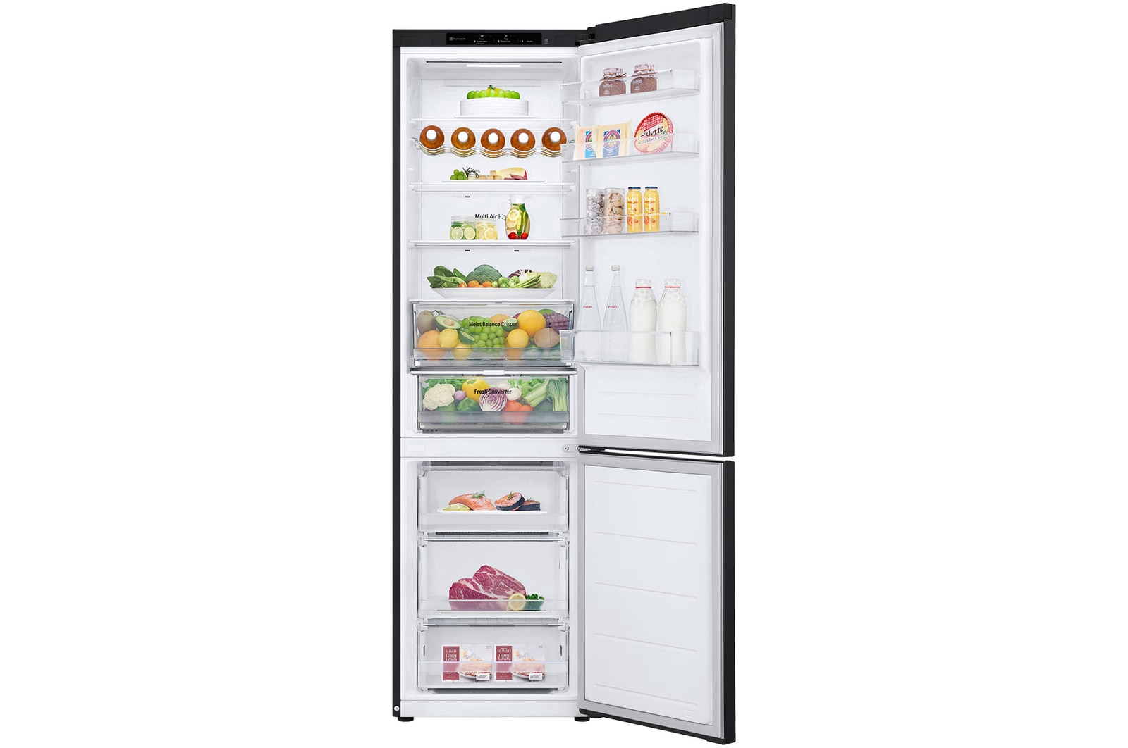 Front view door open with food