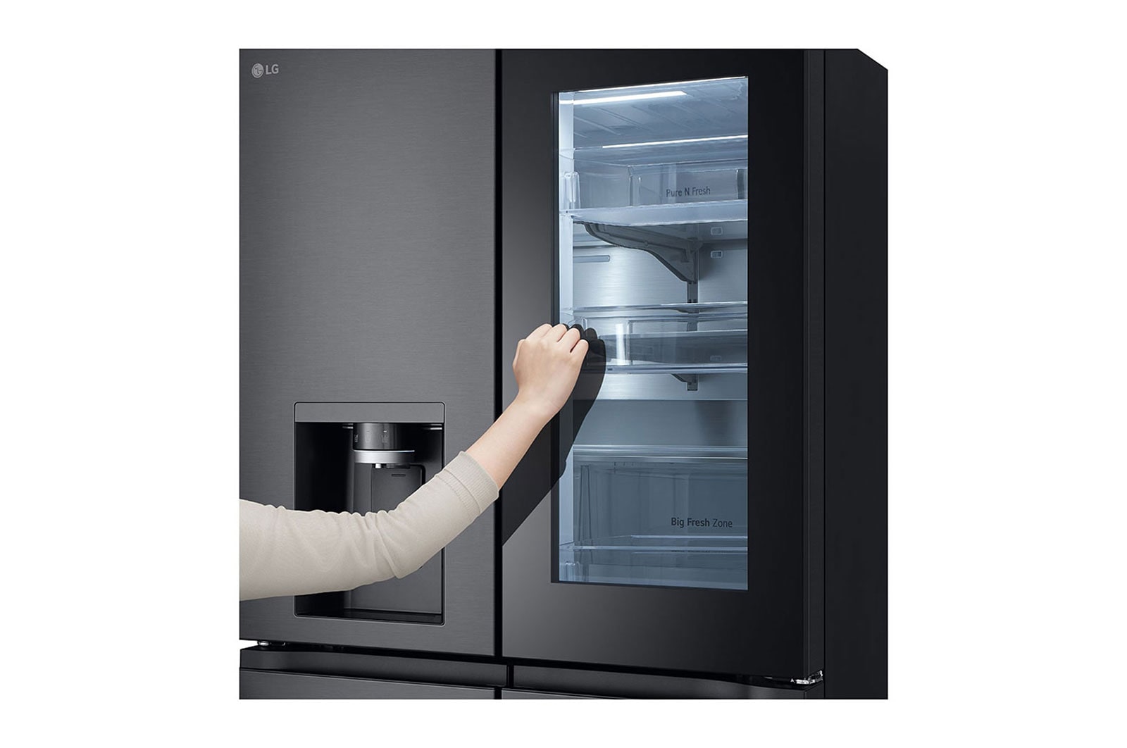 LG Multi-Door| 508 Liter Kapazität | 835 mm Breite | Wassertank | Essence Matte Black | GMG861EPAE, GMG861EPAE