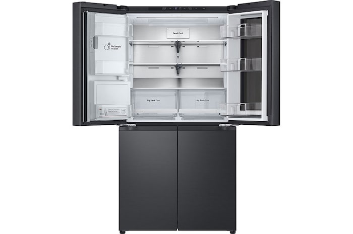 LG Multi Door mit InstaView® | Eis-, Crushed Ice- und Wasserspender | 638 Liter Kapazität | Energieeffizienzklasse E | Festwasseranschluss | GMG960EVJE, GMG960EVJE