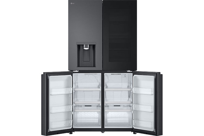 LG Multi Door mit InstaView® | Eis-, Crushed Ice- und Wasserspender | 638 Liter Kapazität | Energieeffizienzklasse E | Festwasseranschluss | GMG960EVJE, GMG960EVJE