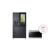 Vorderansicht von Multi Door mit InstaView® | 638 Liter Kapazität | ​Festwasseranschluss |  GMG960EVJE &amp; Solo-Mikrowelle | 25 Liter Kapazität | Leistung 1000 Watt | MS2595CIS GMG960EVJE.MS2595CIS