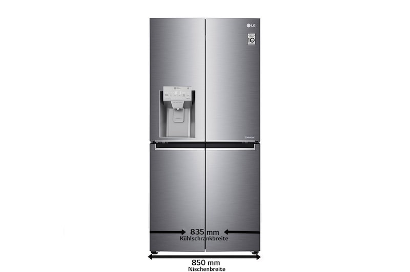 LG Slim French-Door-Kühlschrank mit Inverter Linear Kompressor | Energieeffizienzklasse* E, GML844PZKZ