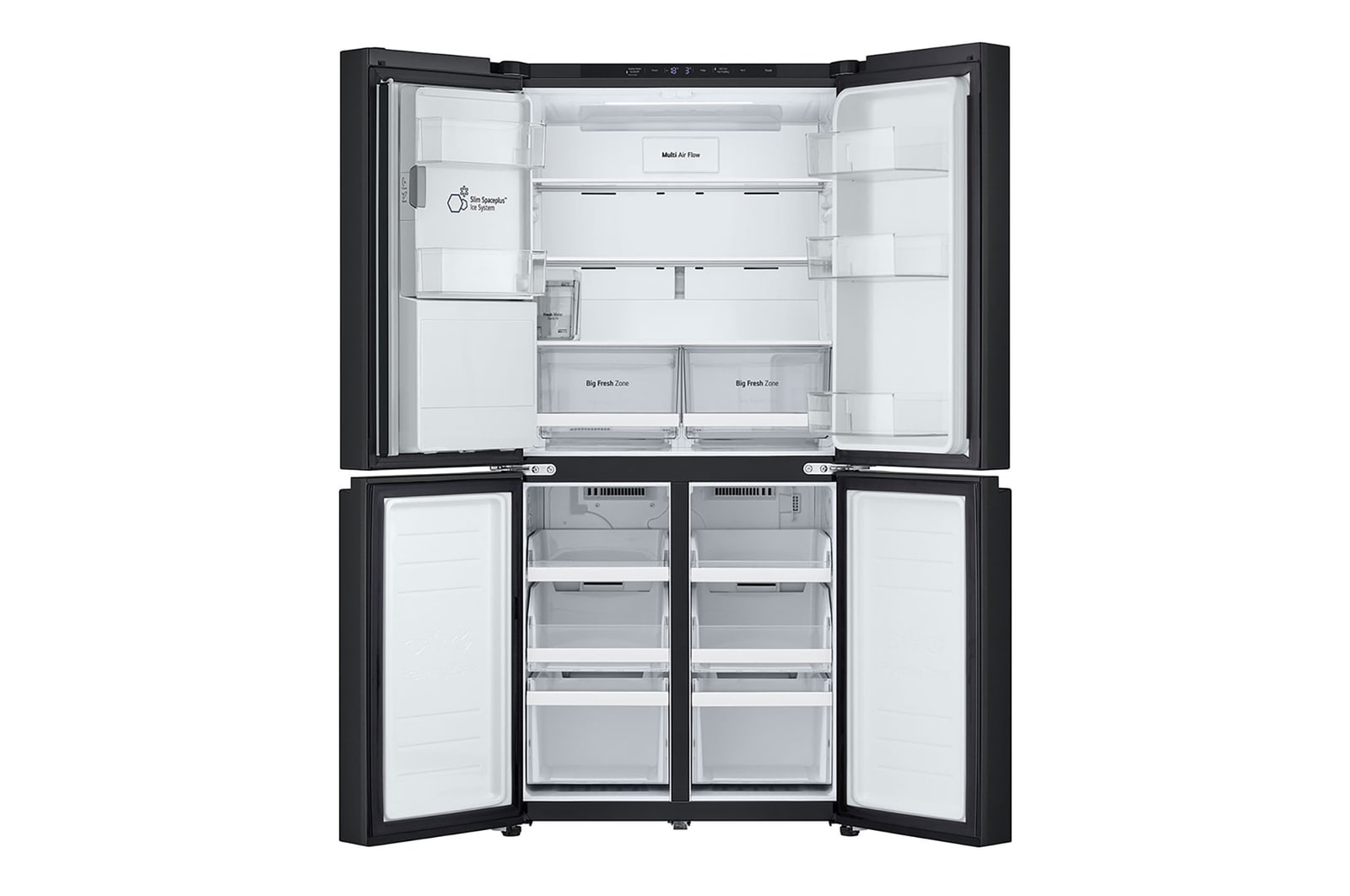 Front all doors open without food