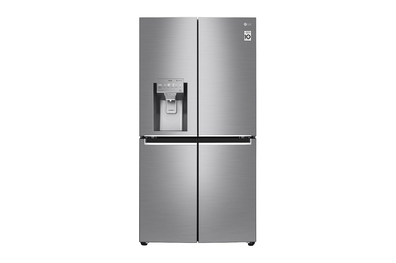 Vorderansicht von Side-by-Side mit Eis-, Crushed Ice- und Wasserspender | 641 L Kapazität | Door Cooling&#43;™ |  Festwasseranschluss | LG GML945PZ8F GML945PZ8F