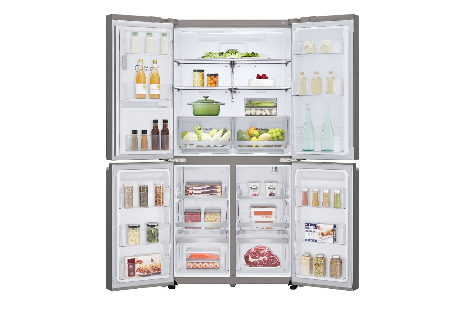 LG Side-by-Side mit Eis-, Crushed Ice- und Wasserspender | 641 L Kapazität | Door Cooling+™ |  Festwasseranschluss | LG GML945PZ8F, GML945PZ8F