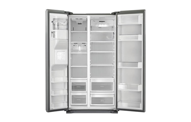 LG Side-by-Side mit 538 Liter Nutzinhalt, Festwasseranschluss, GS-5163PVJV