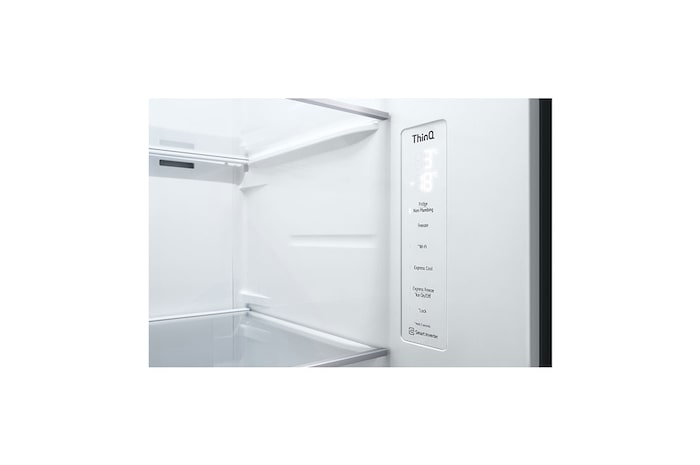 LG Side-by-Side mit InstaView | Eis-, Crushed Ice- und Wasserspender | 635 Liter Kapazität | Energieeffizienzklasse F | Interner Wassertank 4L | Matte Black | GSGV81PYLL, GSGV81PYLL