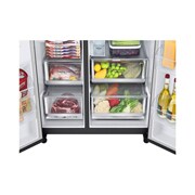 LG Side-by-Side mit InstaView® | Eis-, Crushed Ice- und Wasserspender | 638 Liter Kapazität | ​Energieeffizienzklasse ​E ​| GSGV91EVAD, GSGV91EVAD