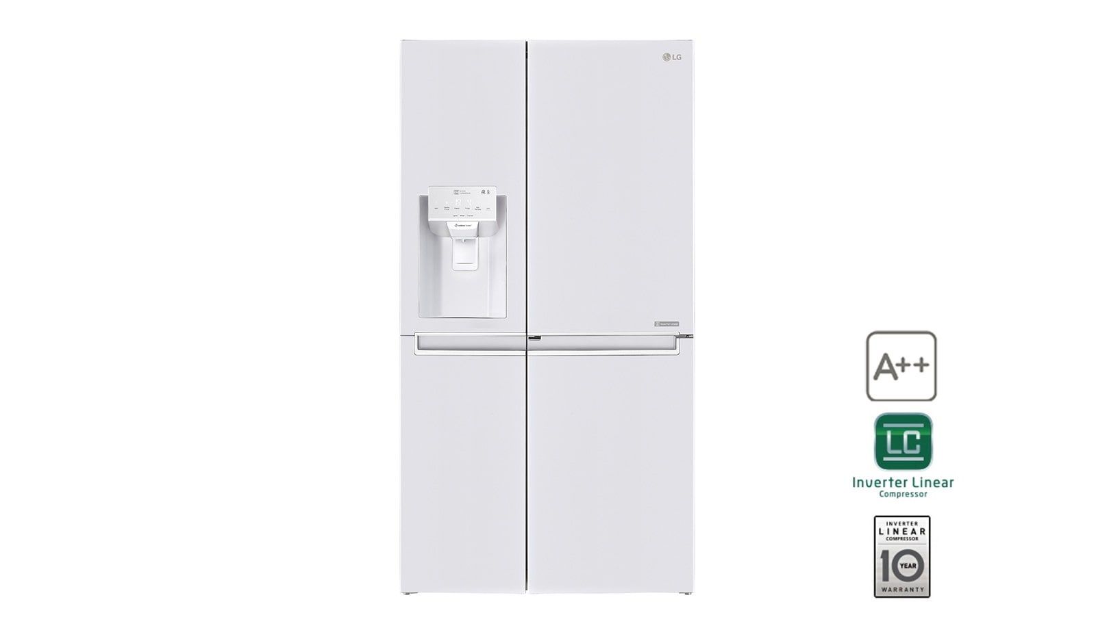 Vorderansicht von Side-by-Side und Door-in-Door™, kein Festwasseranschluss notwendig GSJ761SWXZ