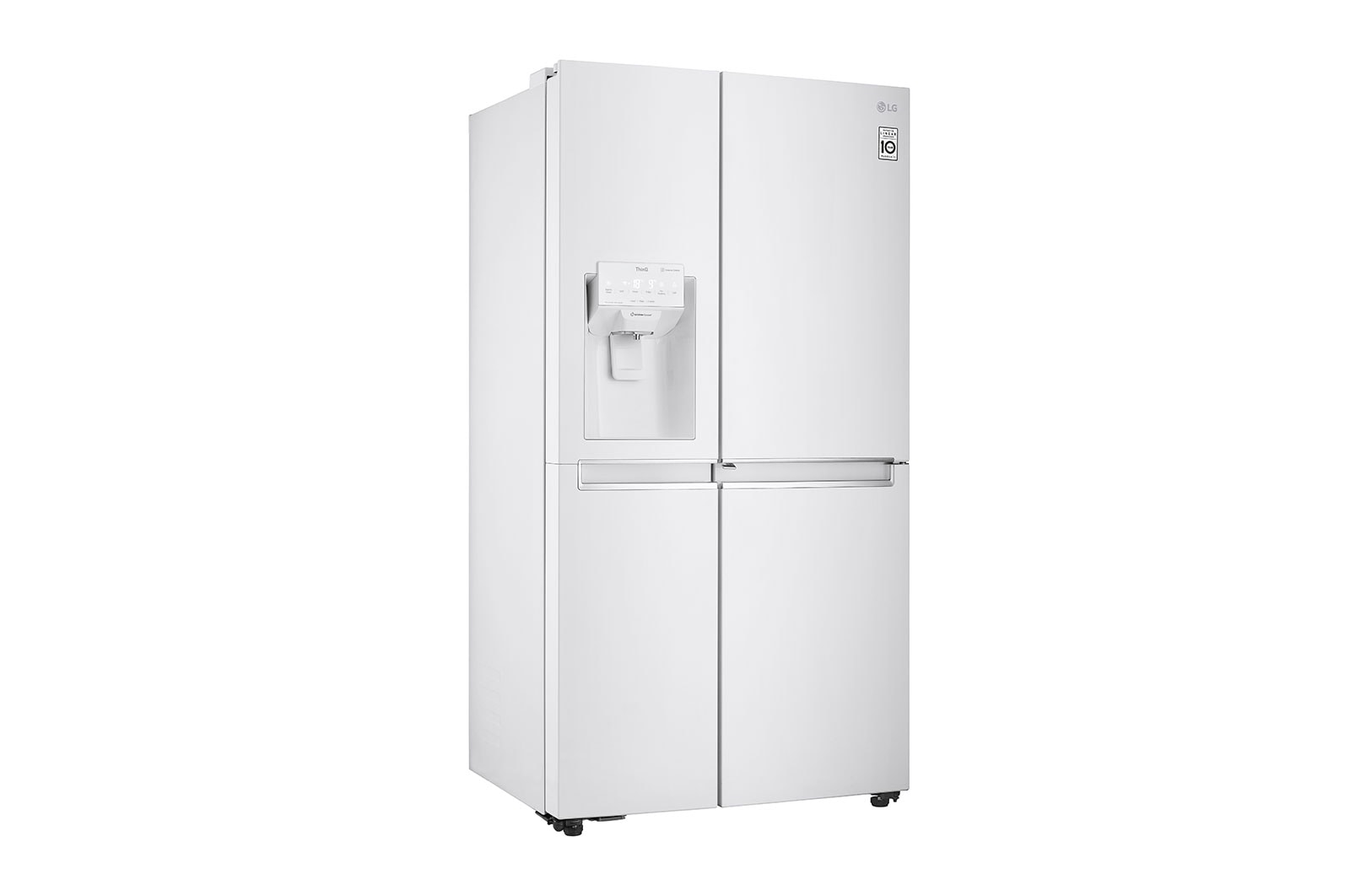 LG Side-by-Side mit Eis-, Crushed Ice- und Wasserspender | 625 L Kapazität | Total No Frost | kein Festwasseranschluss notwendig | LG GSJ761SWZE, GSJ761SWZE