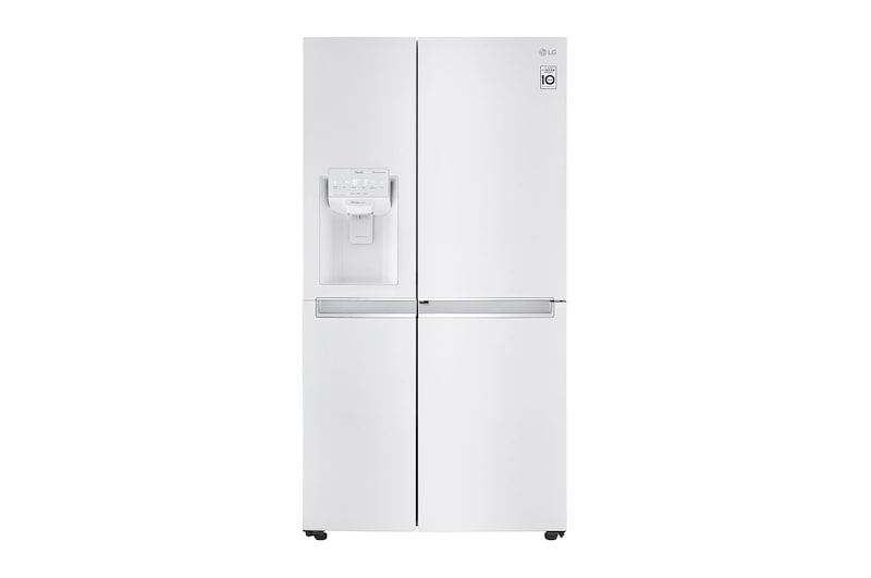 LG Side-by-Side mit Eis-, Crushed Ice- und Wasserspender | 625 L Kapazität | Total No Frost | kein Festwasseranschluss notwendig | LG GSJ761SWZE, GSJ761SWZE