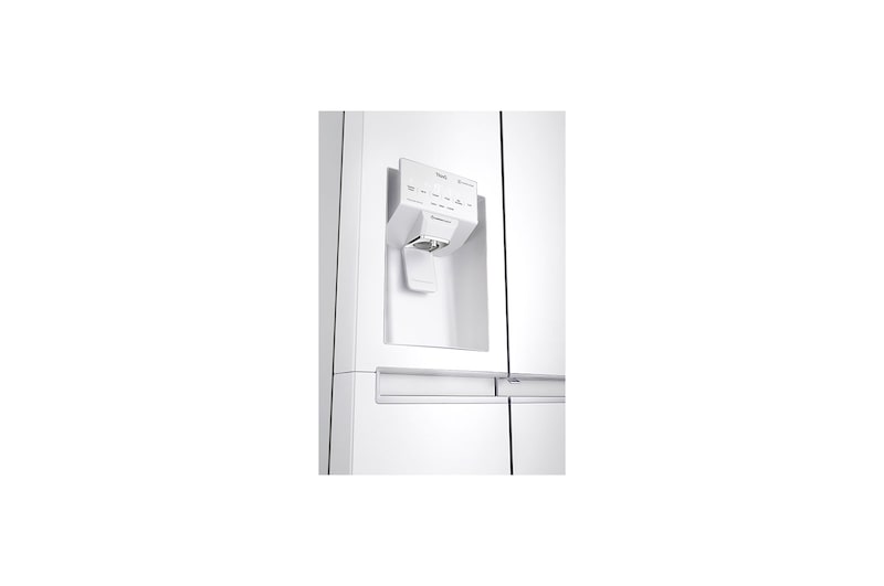 LG Side-by-Side mit Eis-, Crushed Ice- und Wasserspender | 625 L Kapazität | Total No Frost | kein Festwasseranschluss notwendig | LG GSJ761SWZE, GSJ761SWZE