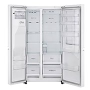 LG Side-by-Side mit Eis-, Crushed Ice- und Wasserspender | 625 L Kapazität | Total No Frost | kein Festwasseranschluss notwendig | LG GSJ761SWZE, GSJ761SWZE