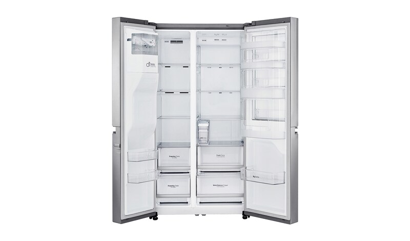 LG Side-by-Side mit Door-in-Door™, Total No Frost und NFC Smart Diagnosis™, GSJ961NSUZ