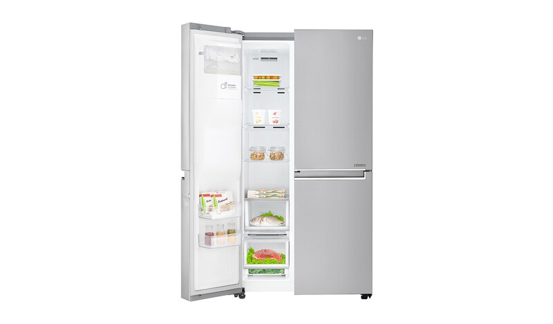 LG Side-by-Side mit Door-in-Door™, Total No Frost und NFC Smart Diagnosis™, GSJ961NSUZ