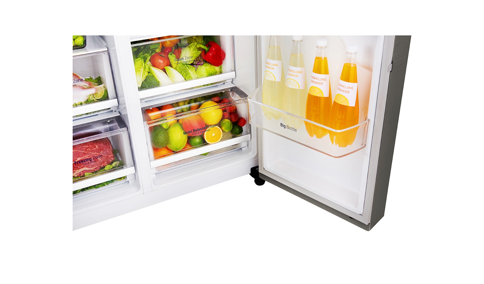 LG Side-by-Side mit Total No Frost | 606 Liter | kein Festwassernaschluss notwendig, GSL361ICEZ