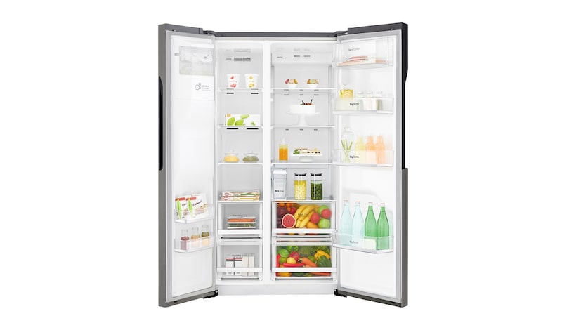 LG Side-by-Side mit Total No Frost | 606 Liter | kein Festwassernaschluss notwendig, GSL361ICEZ